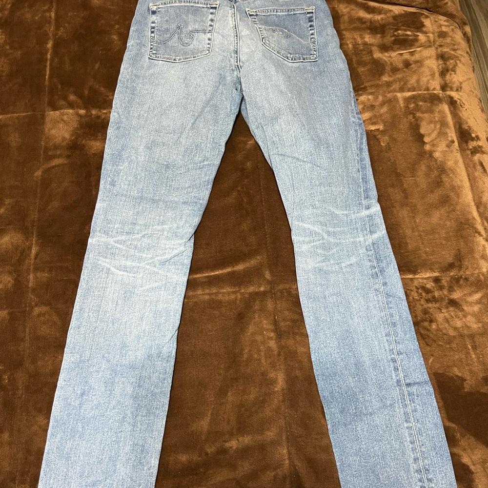 Ag Adriano Goldschmied Light Blue Straight-Leg Jeans - Picture 5 of 6